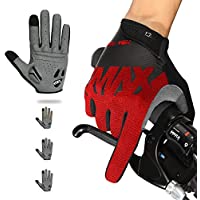 NICEWIN Guantes de Ciclismo con Dedos completos para Hombres- Almohadilla de Gel de Gamuza Transpirable y Resistente al…